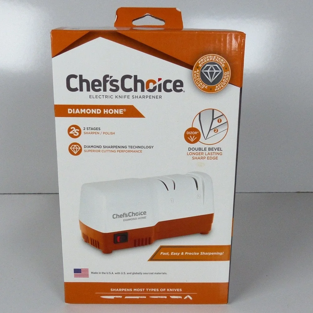 Chefs Choice Diamond Hone Electric Knife Sharpener D202 2-Stage Kitchen Tool